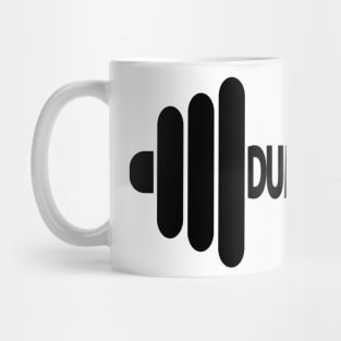 Dumbbell Typographic Logo Design Mug